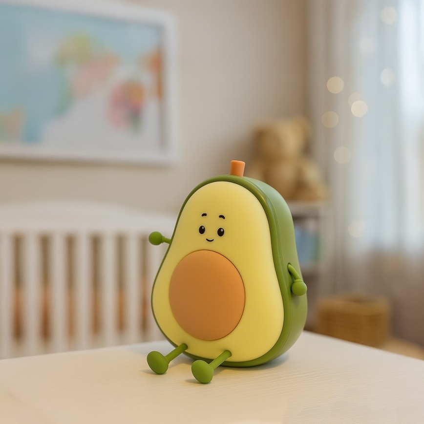 LED polnilna otroška nočna lučka AVOCADO s funkcijo zatemnitve in upravljanjem na dotik LED/1W/5V 1200 mAh