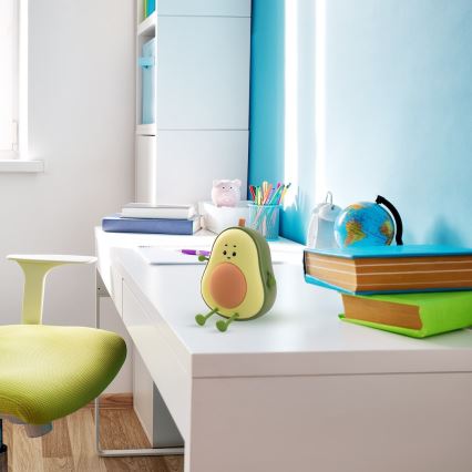 LED polnilna otroška nočna lučka AVOCADO s funkcijo zatemnitve in upravljanjem na dotik LED/1W/5V 1200 mAh
