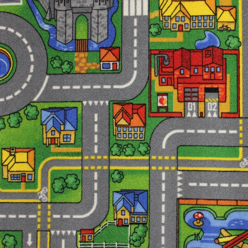 Otroška preproga PLAYTOWN 120x170 cm pisana/mesto