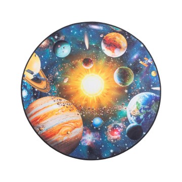 Otroška protizdrsna preproga PRINT 3D 80 cm planeti/večbarvna