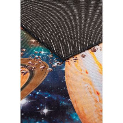 Otroška protizdrsna preproga PRINT 3D 80x150 cm planeti/večbarvna