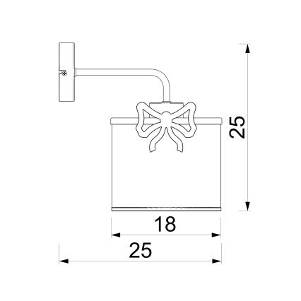Otroška stenska svetilka SWEET 1xE27/15W/230V bela/rdeča/bow