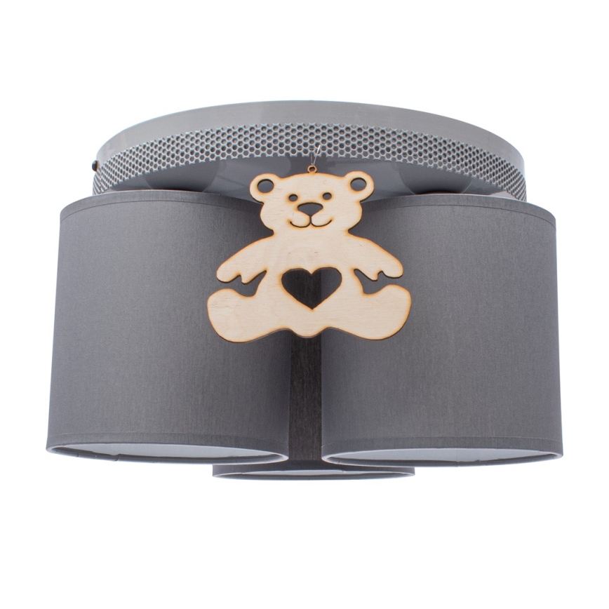 Otroška stropna svetilka BEAR 3xE27/60W/230V