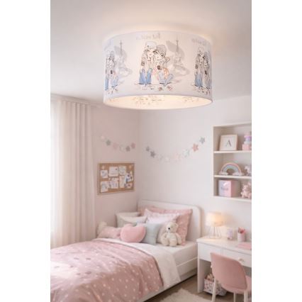 Otroška stropna svetilka GIRLS VIBES 1xE27/60W/230V, premer 40 cm Paris