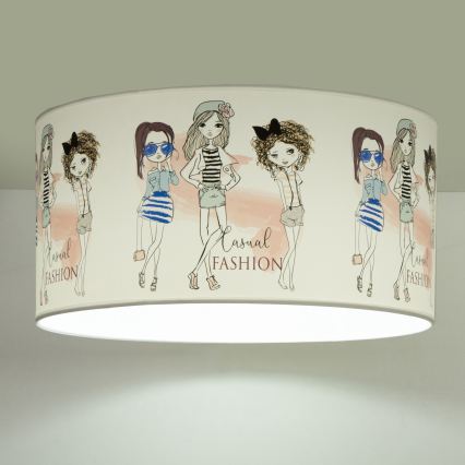 Otroška stropna svetilka GIRLS VIBES 1xE27/60W/230V, premer 40 cm, za deklice