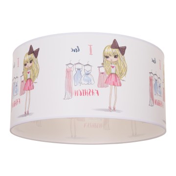 Otroška stropna svetilka GIRLS VIBES 1xE27/60W/230V Ø 40 cm Obožujem modo