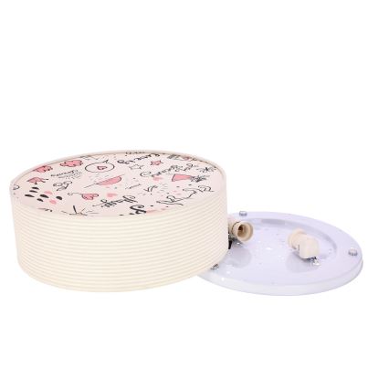 Otroška stropna svetilka KIDDY 2xE27/40W/230V bež/roza
