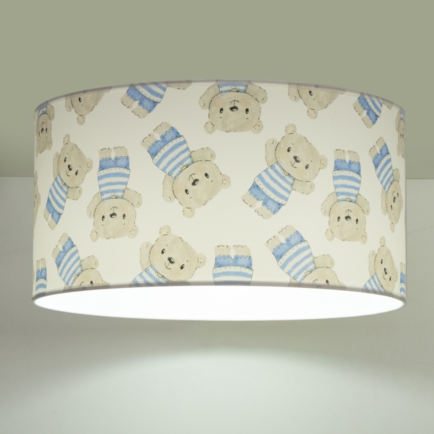 Otroška stropna svetilka KIDS ROOM, 1x E27/60W/230V, premer 40 cm, medvedek