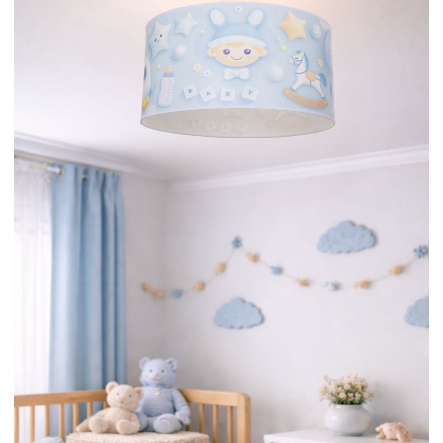 Otroška stropna svetilka KIDS ROOM 1xE27/60W/230V, premer 40 cm, kozmonavt