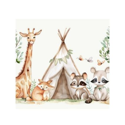 Otroška stropna svetilka KIDS ROOM 1xE27/60W/230V, premer 40 cm, z motivom živali