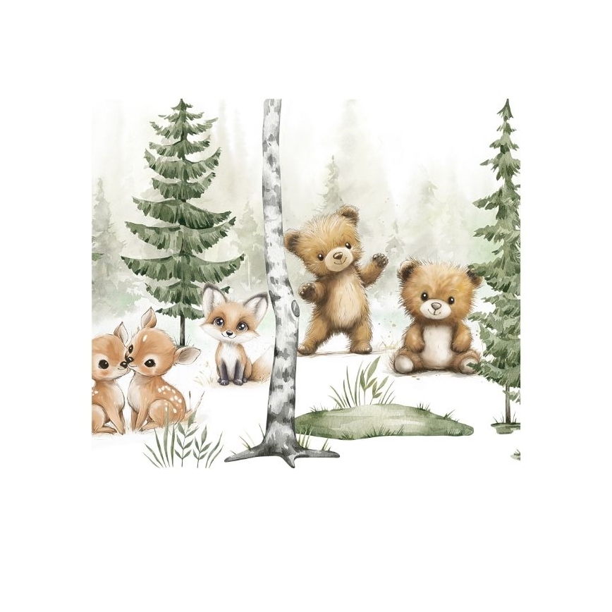 Otroška stropna svetilka KIDS ROOM 1xE27/60W/230V, premer 40 cm, z motivom živali