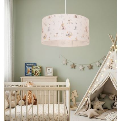 Otroška stropna svetilka KIDS ROOM 1xE27/60W/230V premer 40 cm z živalskim motivom