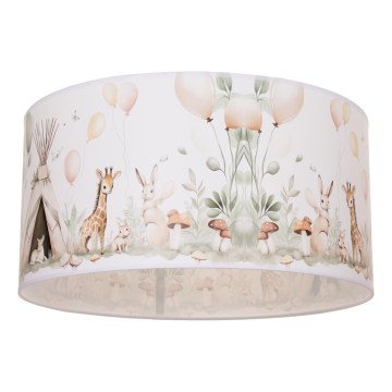 Otroška stropna svetilka KIDS ROOM 1xE27/60W/230V, premer 40 cm, z živalskim motivom