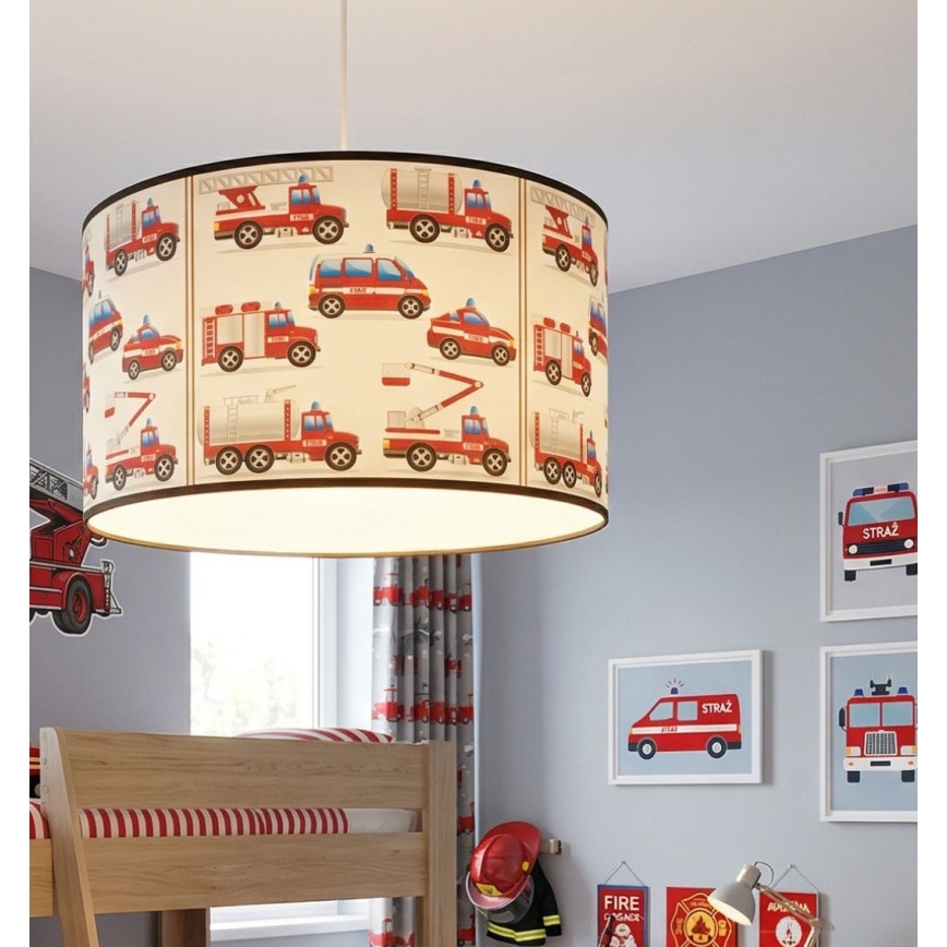 Otroška stropna svetilka KIDS ROOM 1xE27/60W/230V, Ø 40 cm, gasilci