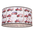 Otroška stropna svetilka KIDS ROOM 1xE27/60W/230V Ø 40 cm z motivom gasilcev