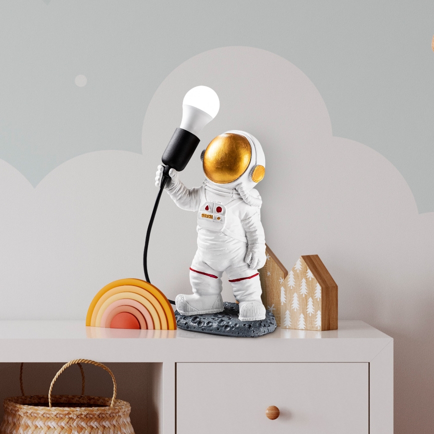 Otroška svetilka ASTRONAUT 1xE27/40W/230V bakrena/bela