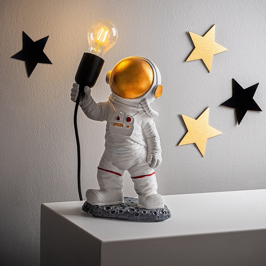 Otroška svetilka ASTRONAUT 1xE27/40W/230V bakrena/bela