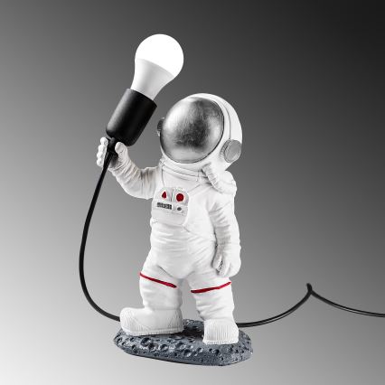 Otroška svetilka ASTRONAUT 1xE27/40W/230V srebrna/bela