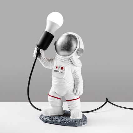 Otroška svetilka ASTRONAUT 1xE27/40W/230V srebrna/bela