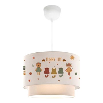 Otroška svetilka CANDY 1xE27/40W/230V bela/multicolor