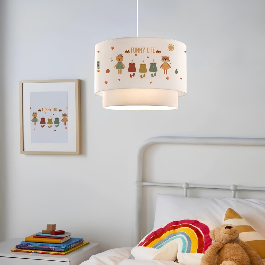 Otroška svetilka CANDY 1xE27/40W/230V bela/multicolor
