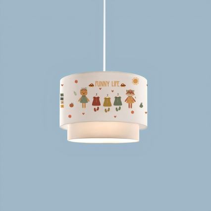 Otroška svetilka CANDY 1xE27/40W/230V bela/multicolor