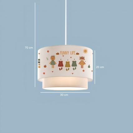 Otroška svetilka CANDY 1xE27/40W/230V bela/multicolor