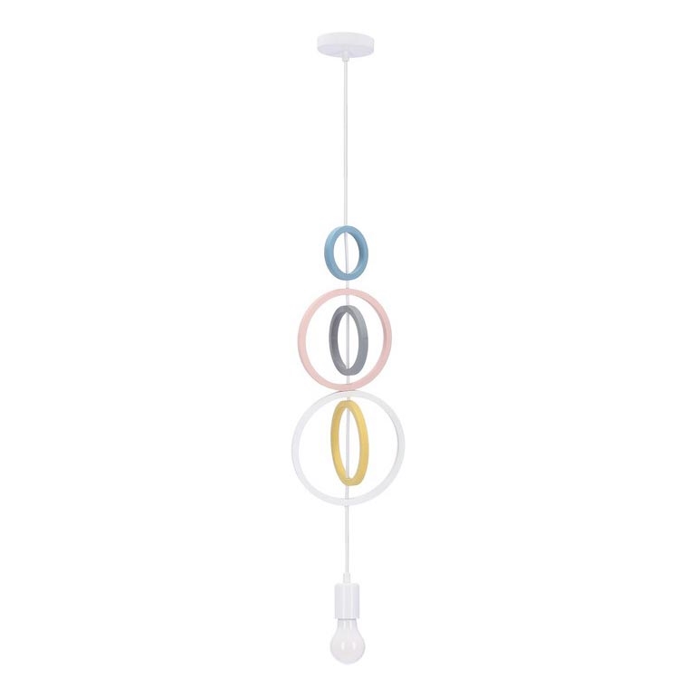 Otroška viseča luč HOOPS 1xE27/20W/230V premer 19 cm pisana