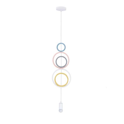 Otroška viseča luč HOOPS 1xE27/20W/230V premer 19 cm pisana
