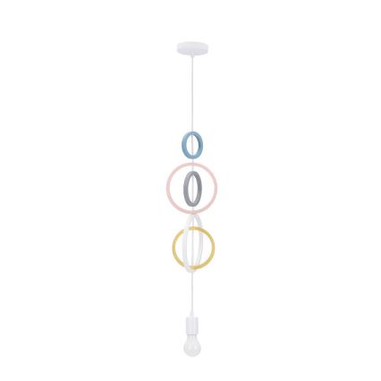 Otroška viseča luč HOOPS 1xE27/20W/230V premer 19 cm pisana