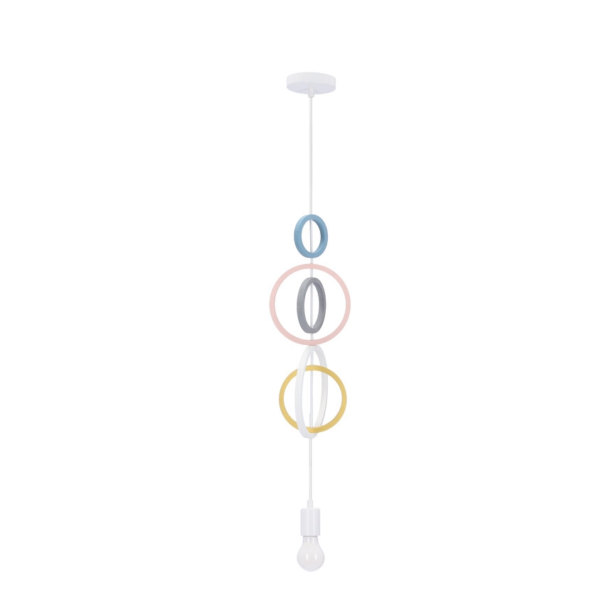 Otroška viseča luč HOOPS 1xE27/20W/230V premer 19 cm pisana