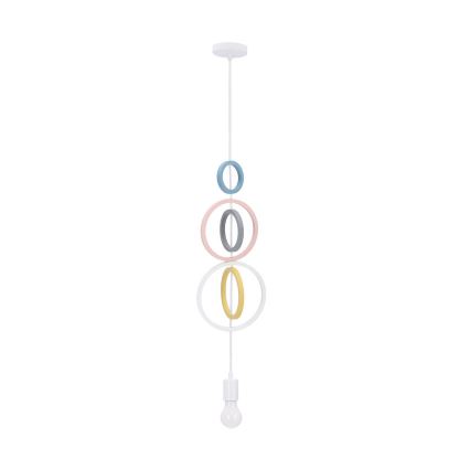 Otroška viseča luč HOOPS 1xE27/20W/230V premer 19 cm pisana