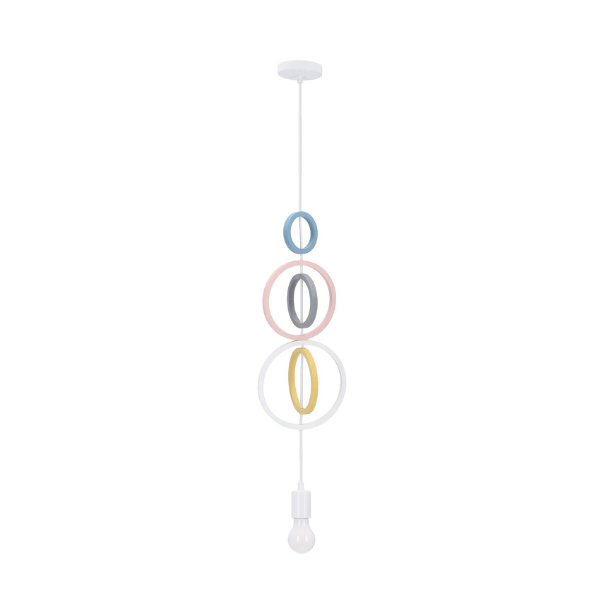 Otroška viseča luč HOOPS 1xE27/20W/230V premer 19 cm pisana
