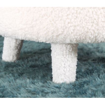 Otroški fotelj PIXI, premer 46 cm, v beli barvi