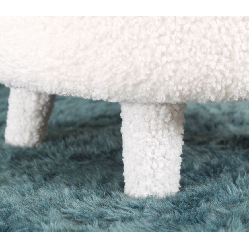 Otroški fotelj PIXI, premer 46 cm, v beli barvi