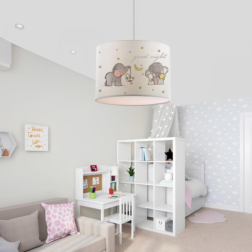 Otroški lestenec CANDY 1xE27/40W/230V bela/bež