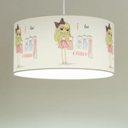 Otroški lestenec GIRLS VIBES 1xE27/60W/230V premer 40 cm Obožujem modo