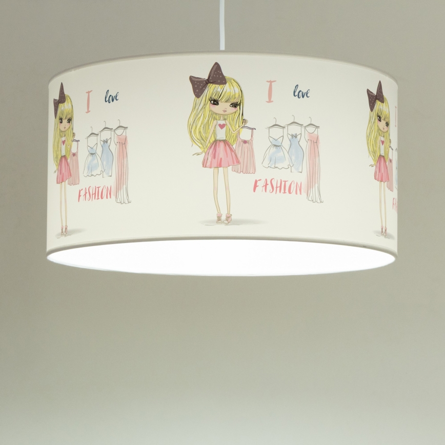 Otroški lestenec GIRLS VIBES 1xE27/60W/230V premer 40 cm Obožujem modo