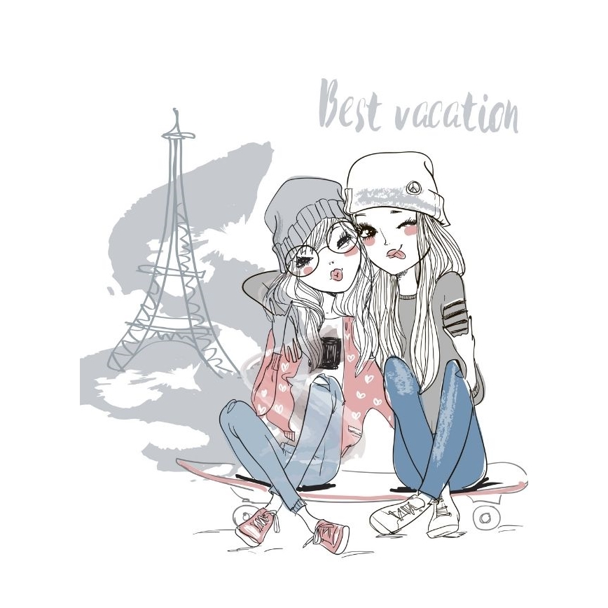 Otroški lestenec GIRLS VIBES 1xE27/60W/230V, premer 40 cm Paris