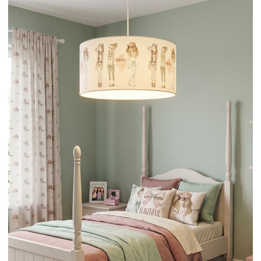 Otroški lestenec GIRLS VIBES 1xE27/60W/230V, premer 40 cm, za dekleta