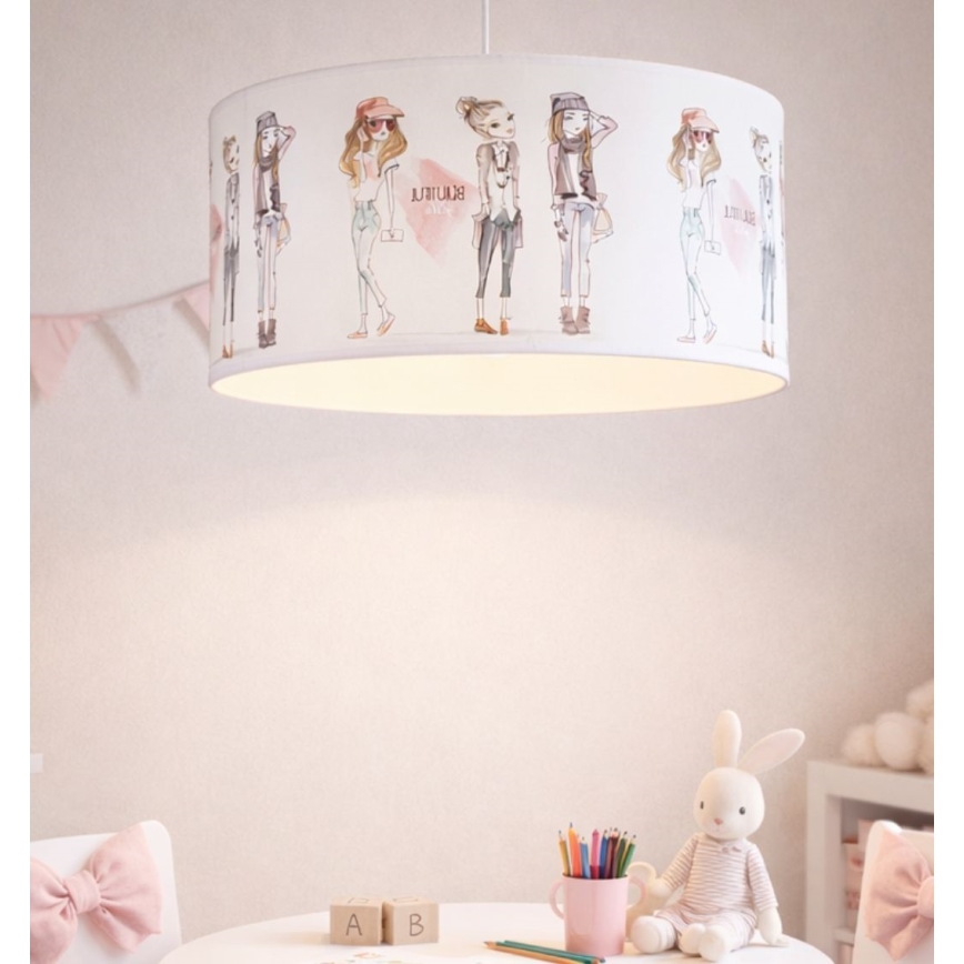 Otroški lestenec GIRLS VIBES 1xE27/60W/230V, premer 40 cm, za dekleta