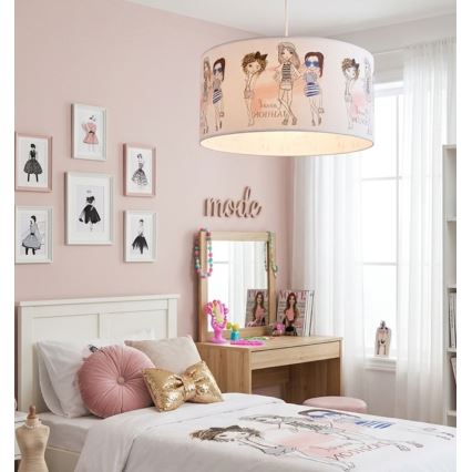 Otroški lestenec GIRLS VIBES 1xE27/60W/230V, premer 40 cm, za deklice