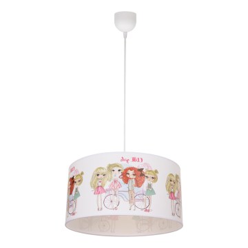 Otroški lestenec GIRLS VIBES 1xE27/60W/230V Ø 40 cm za deklice