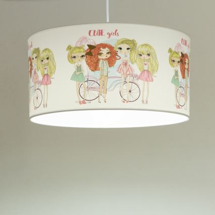 Otroški lestenec GIRLS VIBES 1xE27/60W/230V Ø 40 cm za deklice
