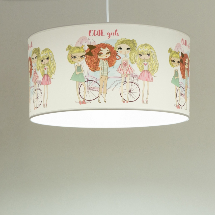 Otroški lestenec GIRLS VIBES 1xE27/60W/230V Ø 40 cm za deklice