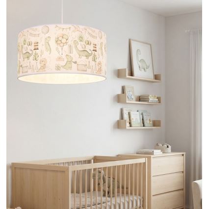 Otroški lestenec KIDS ROOM 1xE27/60W/230V, premer 40 cm, dinozaver