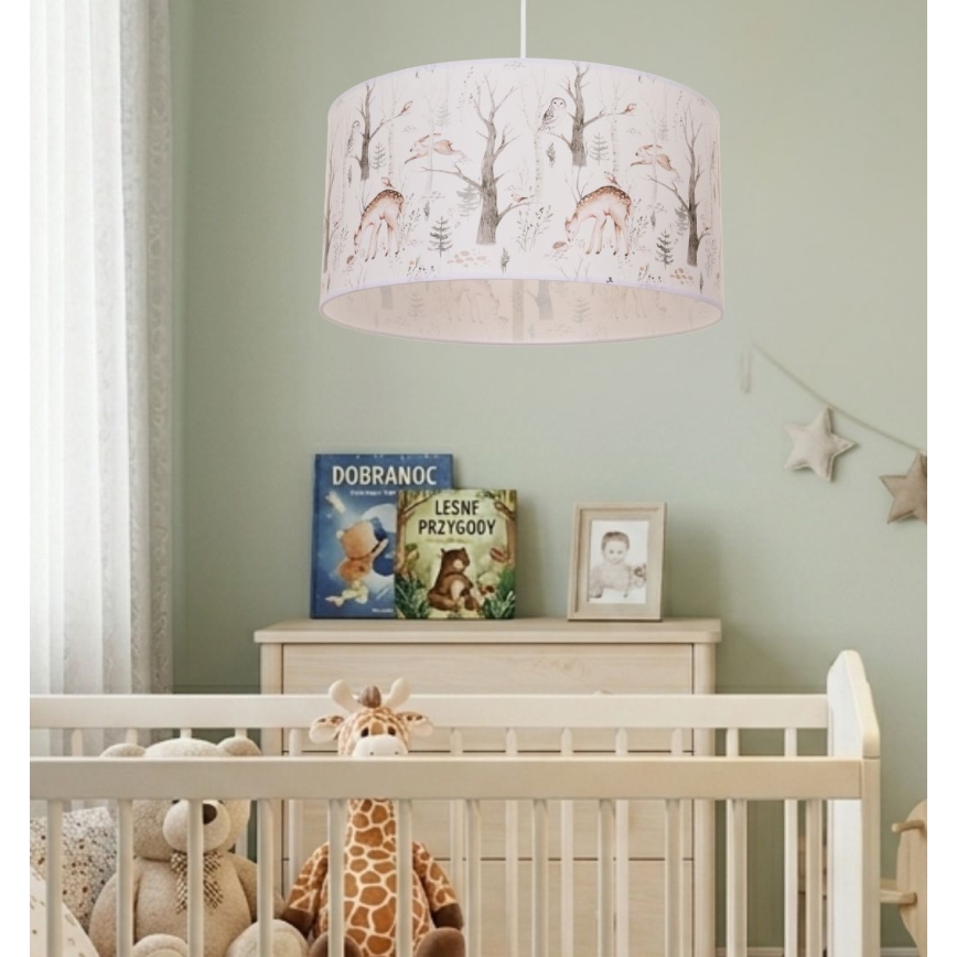 Otroški lestenec KIDS ROOM 1xE27/60W/230V, premer 40 cm, z živalskim motivom
