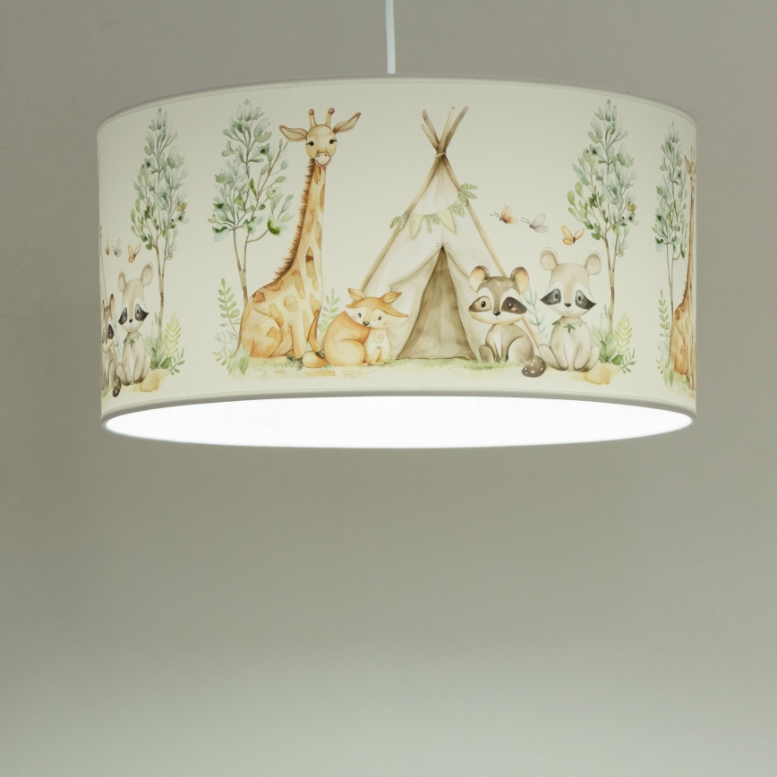 Otroški lestenec KIDS ROOM 1xE27/60W/230V, premer 40 cm, z živalskim motivom