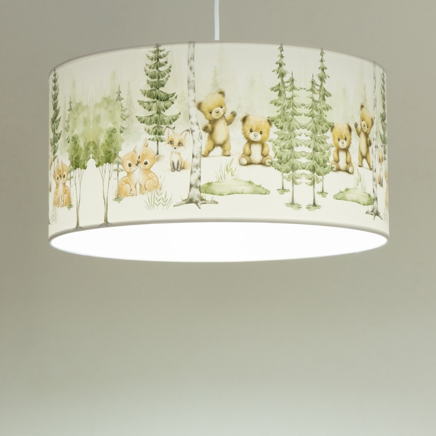Otroški lestenec KIDS ROOM 1xE27/60W/230V, premer 40 cm, z živalskimi motivi