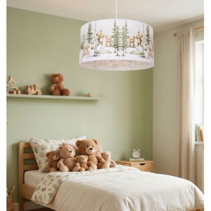 Otroški lestenec KIDS ROOM 1xE27/60W/230V, premer 40 cm, z živalskimi motivi
